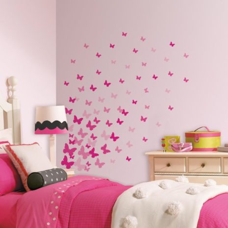 RoomMates Wall Decals - Pink Butterflies