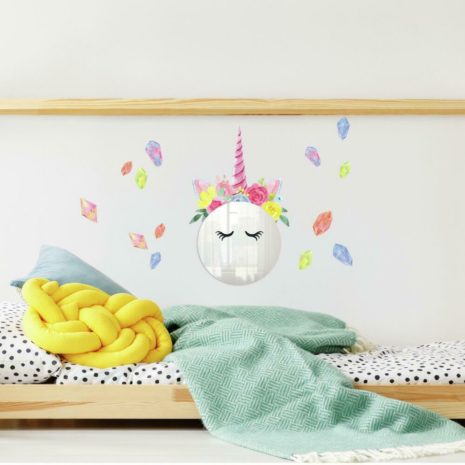 RoomMates Mirror Wall Decals - Floral Unicorn