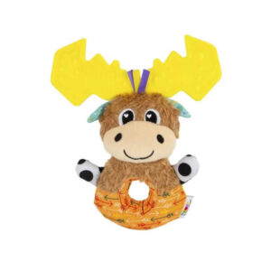 cute moose colourful baby teether rattle
