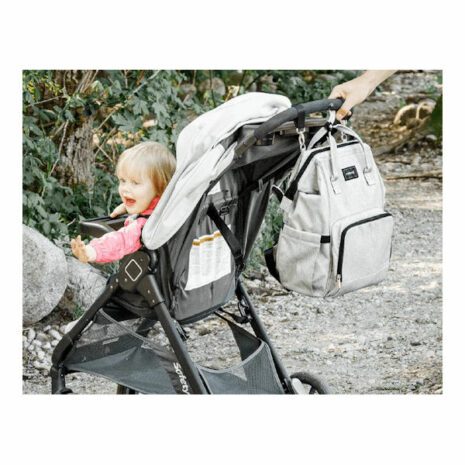 basic diaper bag with backpack stroller clips modern