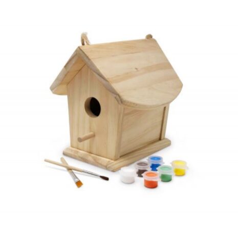 Kinderfeets Birdhouse with Paint & Brushes