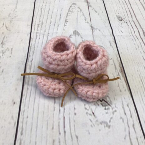 MMD Knits Knitted Booties - Pink