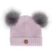 Calikids Winter 2 Pompom Knit Hat- Lilac