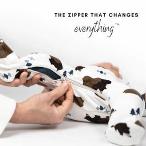 organic sleeper zipper neutral baby onesie