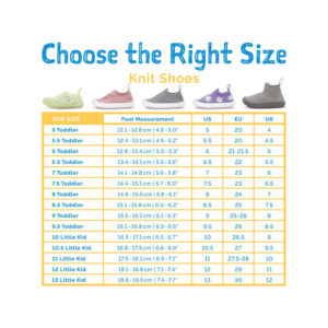 sizing chart toddler water shoes