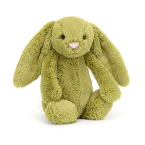 Soft moss colored bunny stuffed animal